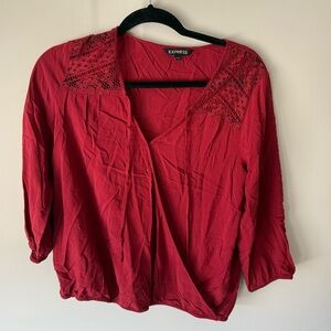 Express Women's Deep Red Blouse